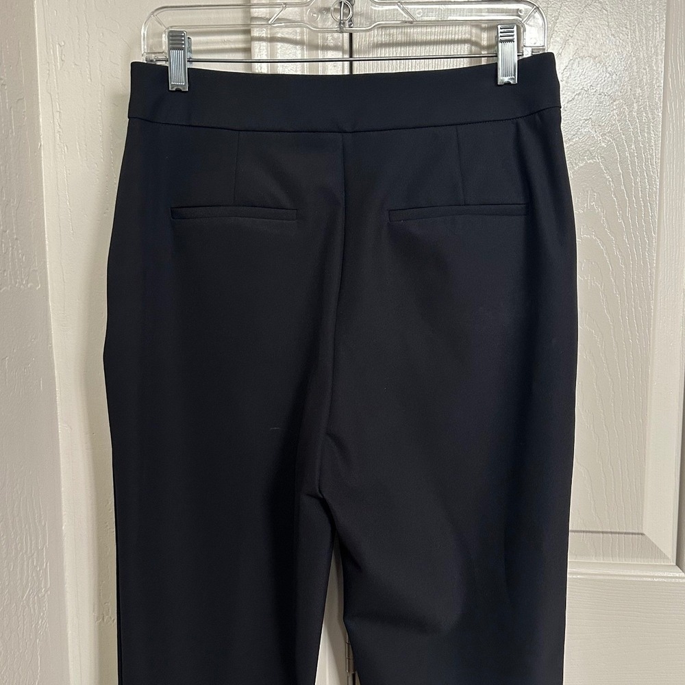 Quince Ultra-Stretch Scuba Slim Ankle Pants Black Gold Button 8 - Picture 9 of 9